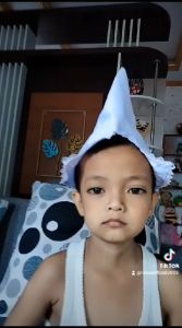 Topi apron anak-anak topi kerucut di aplikasikan renda topi osku 63