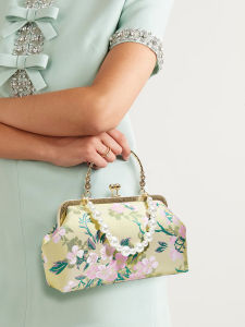 New Chinese Style Embroidered Chain Handle Bag Wedding Bride Mother Hanfu Skirt Crossbody Bag Soft Shell Small Size Ladies Purse