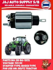 J&J Heavy Duty Starter Solenoid 12V (Bosch Type) for Deutz Tractor - SS-BO-1975