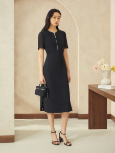 Summer Slimming Elegance Fashion Small V-neck Print Pleated Dress