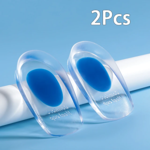 Silicone Heel Cups Gel Insoles for Shoes Men Women Heel Spurs Pain Relief Inserts Foot Cushion Height Increase Template Shoe Pad