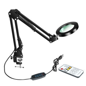 Table Lamp with Remote Control Magnifier 72 LED 3 Color 8x/10x USB Suitable for Electric Iron Repair/Table Lamp/Skin Care Beauty