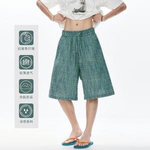 Quần Short Thể Thao Mùa Hè Ice Silk Nhanh Khô Cho Nam Quần Dài Năm Mảnh Cotton Pha Trộn Dáng Rộng Thoải Mái Thoáng Khí