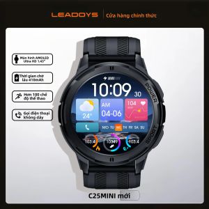 Đồng Hồ Thông Minh Thể Thao LEADOYS C25 AMOLED Dành Cho Nam Màn Hình HD 1.43 Pin Lớn 410mAh Hỗ Trợ Gọi Thoại AI Kết Nối Bluetooth Theo Dõi Sức Khỏe & Giấc Ngủ