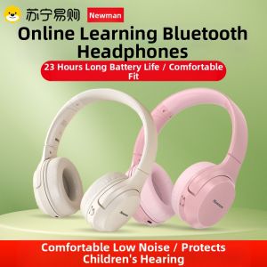 Newman Headset Bluetooth Childrens Earphones Noise Reduction Microphone Support Wireless Learning English Protection Hearing