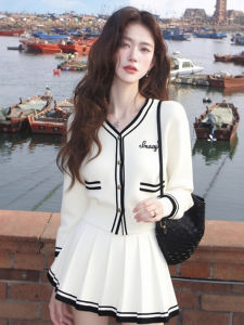 SHANGSHA | Stylish Elegant White Knit Dress