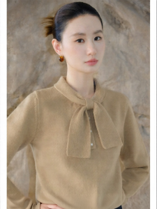XXNING | Áo Sweater Knit Mềm Gọn Gàng Cổ Pháp