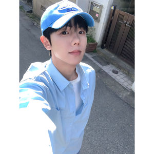 Cleanfit Blue Shirt Mens Japanese Style Teenager Sense Handsome Preppy Style Fancy Loose Long Sleeve Shirt Coat