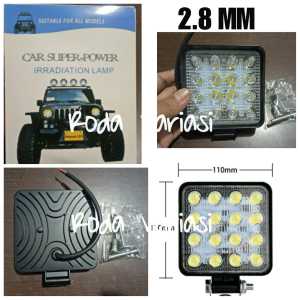 Lampu Sorot Tembak Kotak 16 Mata 12V-24V 28 mm