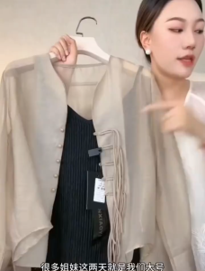 New Chinese Style Mandarin Collar Blouse Womens Shirt Loose Fit Breathable Lightweight Daily Wear
