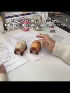 1PC Mainan mobil Kapibara/squishy capybara/mainan troli/Mainan Dekompresi Baru/squishy squishy