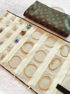 Portable Jewelry Buggy Bag Travel Jewelry Ornament Necklace Ring Earrings Bracelet Dustproof Organizing Bag Collectables-Autograph Bracelet