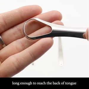 🎉[Msia Stock] Stainless Steel Tongue Scraper Tounge  Cleaner Pembersih Lidah Bad Breath Dental Floss Oral Bad Mouth 口腔