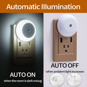 ใหม่ไฟ LED กลางคืน Light EU/US ปลั๊ก Optically ควบคุมไฟอัตโนมัติ220V โคมไฟติดผนังสำหรับ Home Aisle WC ห้องโถงบันไดห้องครัวโคมไฟกลางคืนสำหรับห้องนอน