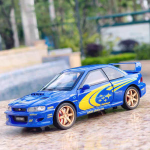 1:32 Subaru Impreza Honda NSX Metal Diecast Toys Car Model Music Light Pull Back 4 Doors Opened Vehice Childrens Christmas Gift