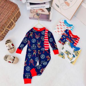 {9m-5y}Baju Budak Lelaki Pyjamas Kids Boy Avenger Kids Pajama Long Sleeve Tangan Panjang Baju Tidur Budak Marvel Sleepwear