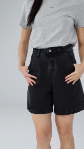 HFA Womens A-line High Waisted Denim Jorts