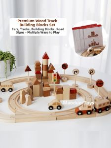 Educational Wooden Toy Train Set Gift for Boys