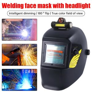 NO LIMIT DEKO Helm Las Listrik Otomatis Auto Darkening Full Face Pelindung Wajah Ada Lampu MZ224