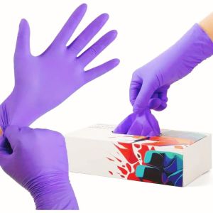 5Mil Heavy Duty Purple Nitrile Gloves Disposable Household Cleaning Gloves for Kitchen Tattoo Beauty Salon Industrial Work Glove