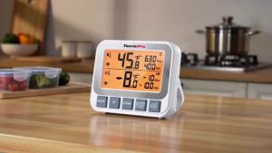 TempPro TP210B 150M Wireless Refrigerator/Freezer Thermometer with Alarm Function Rechargeable Backlit Digital Thermometer