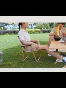 เก้าอี้แคมป์ปิ้งพับได้ ขาตั้งอลูมิเนียม รับน้ำหนัก 300 กก ผ้าใบ Oxford ทนทาน เหมาะสำหรับกิจกรรมกลางแจ้ง OU0012