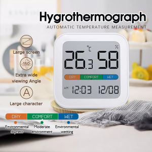 Miiiw LCD Digital Thermometer Hygrometer Indoor Thermo-Hygrometer with Magnet for Room Climate Control min/Max Records 2
