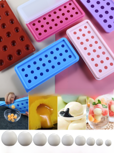 Silicone Ice Cube Mold round Ball Shaped Frozen Ice Cubes Ice Tray Soup Dumplings Boba Yogurt Jelly Heart Filling Kitchen Tools