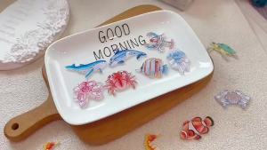 1 Pcs Seahorse Refrigerator Magnets Clownfish Lobster King Crab Marine Life Decorative Kitchen And Home Decor Gifts