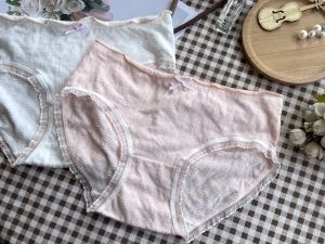 Childhood 3 Pack Simple Pure Color Class a Baby Cotton Pure Cotton Girls Underwear 5A Antibacterial Cotton Crotch