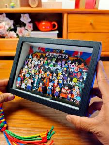 Dragon Ball Full Family Paper Art 3D Decoration Handmade Birthday Gift Display Stand Craft Work Anime Cartoon Collectible