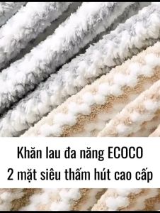 Set 5 khăn lau đa năng ECOCO 2 mặt siêu thấm hút cao cấp | Khăn lau tay bếp ô tô mẫu mới