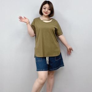 Lieoyuarn | Plus Size Loose Fit Slim Casual Design Tee