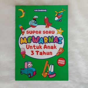 CKLIK MEDIA : BUKU ANAK : SUPER SERU MEWARNAI UNTUK ANAK 3 TAHUN
