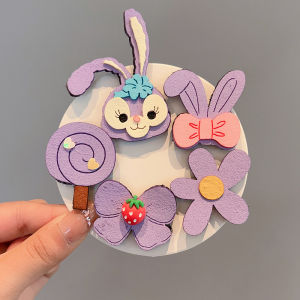 Baby Hair Clips Princess Forehead Stickers Cartoon Magic Girl Flower Headwear Childrens Accessories PUDDINGDUCK Brand