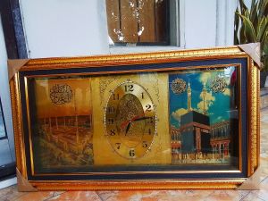 Jam Dinding Hiasan Dinding Motiv kota Mekkah Madinah