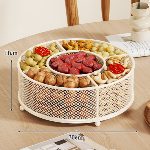 evesigar | Living Room Partitioned Fruit Plate Snack and Candy Storage Box