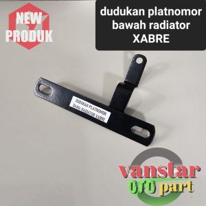dudukan plat nomor depan xabre bawah radiator set baut