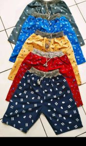 Celana pendek anak laki-laki dan perempuan usia 1-6 tahun motif polos kartun bunga grosir COD ditempat