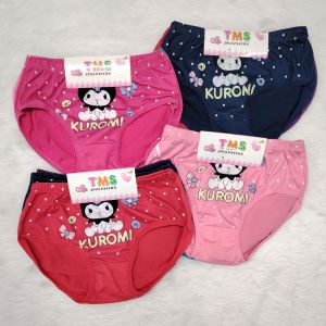 [3 Pcs] Seluar Dalam Anak Perempuan Spender Budak Perempuan Kain Lembut Selesa Pakai Kartoon Kulomi /Kids Panties Kids Briefs Cartoon Kuromi Soft Cotton Underwear Boxer