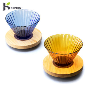 Konco Glass Coffee Filter & Wooden Tray Dripper: A Barista's Essential Tool