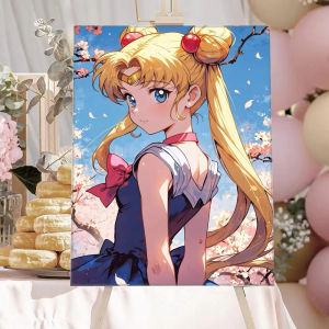 ANIME S-SAILOR-MOON Mosaic Full Round/Square DIY Diamond Painting Canvas Art Wall Decor for Living Room Gift Unframed