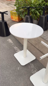 Chân bàn sắt sơn tĩnh điện màu trắng_Nội thât cao cấp_Seat&Chill (Có HĐ VAT)