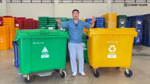 ถังขยะเทศบาลขนาดใหญ่ แยกประเภท ขนาด 660 / 1100 ลิตร COMBI WARE