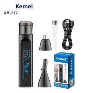 Kemei | Máy Cạo Râu Điện 3 Trong 1 Kemei KM-277 Máy Cạo Râu Mini Cầm Tay Dùng Cho Tai/mũi/lông Mày Dao Cạo An Toàn Có Thể Sạc Lại Máy Tẩy Lông Trên Cơ Thể