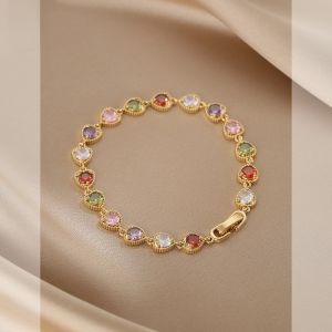 Colorful Dopamine Luxurious Exquisite High-end Charm Bracelet