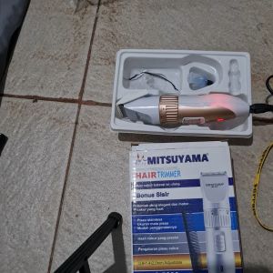 G191 ORIGINAL MITSUYAMA Alat Cukur Rambut Bulu Cukuran Cas Charger Mesin Potong Hair Cut Portable - Casan Baterai + Pemotong Pisaunya