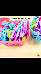 Jepitan Baju Plus Keranjang isi 30pcs Jepitan Baju Jepit Jemuran