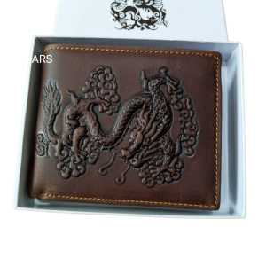 Dompet pria kulit sapi karakter naga dragon full kulit