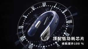 SG-Stock Portable Neck Fan Aircon Strong Wind Leafless Silent Fan With Lights Digital Display Typc-C Rechargeable Hanging Neck Fan 5 Speeds Adjustable